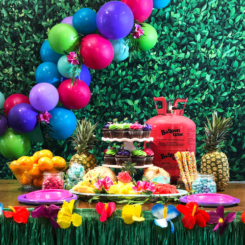 Tropical balloon arch