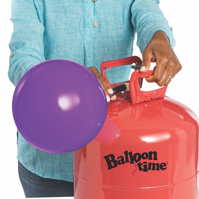 Hand inflating balloon