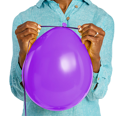 Tie balloon securely