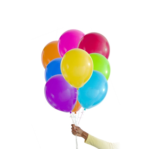 Ten latex balloons