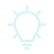 icon: light bulb with rays